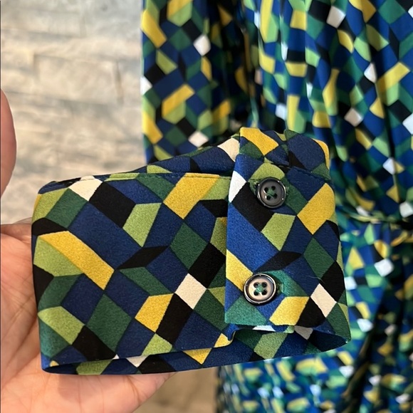 London Times Longsleeve Geometric Dress size 16 - Picture 6 of 16